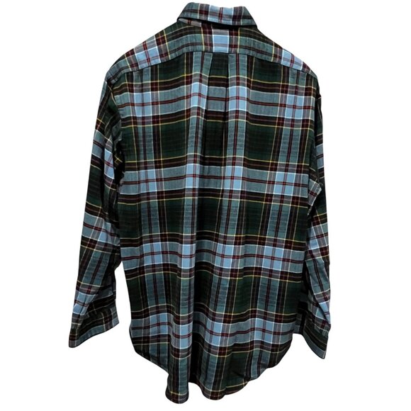 Ralph Lauren Men's Plaid Flannel Shirt, Sky Blue, XL - Picture 2 of 7